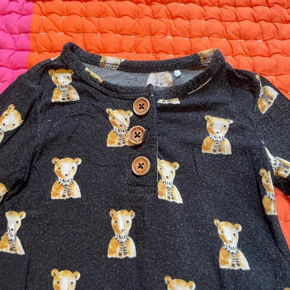 PoshPeanut Teddy Bear Jammies - Picture 2 of 5